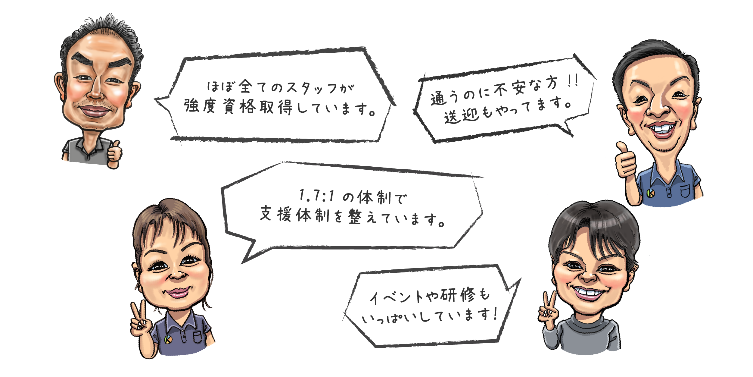 私たちがステップUPのサポートをします